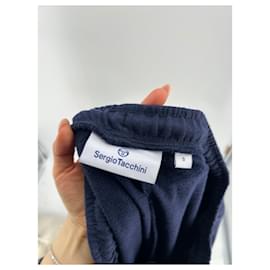Autre Marque-Sergio Tacchini trousers T.International S Cotton-Navy blue
