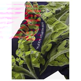 Alexander Mcqueen-Multicolour silk snake print scarf-Multiple colors