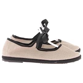 Autre Marque-Non Signé / Unsigned flats T.EU 37 Cloth-Beige