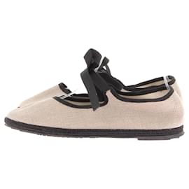 Autre Marque-Non Signé / Unsigned flats T.EU 37 Cloth-Beige