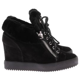 Giuseppe Zanotti Sneakers T.EU 38 Samt Schwarz