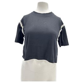 Tops Mcq T. Internacional XS de algodão Preto