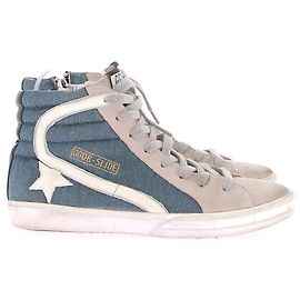 Baskets Golden Goose T.EU 38 Suède Bleu