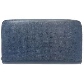 Louis Vuitton Taiga Long Wallet Blue
