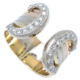 Cartier 2C Wide Diamond Band Ring Other