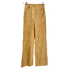SéZane-Sézane trousers T.FR 34 Leather-Camel