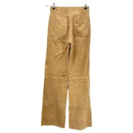 SéZane-Sézane trousers T.FR 34 Leather-Camel