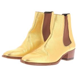 Bottines Saint Laurent T.EU 37 Cuir Doré