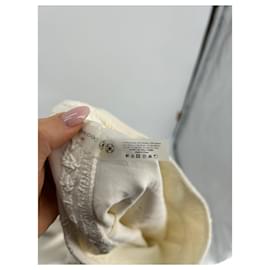 Autre Marque-Non Signé / Unsigned skirts T.International S Polyester-White