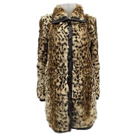 American Retro coats T.FR 38 Exotic leathers Brown
