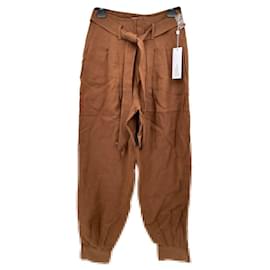 Autre Marque-Ronny Kobo trousers T.International S Linen-Camel