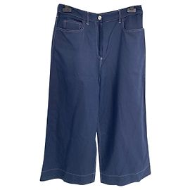 Pantaloni Kenzo T.FR 42 Cotone Blu navy