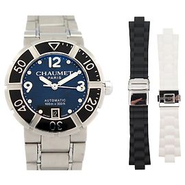 RELOJ CHAUMET CLASS ONE 628 38 MM AUTOMÁTICO DE ACERO CON 3 BRAZALETES Plata