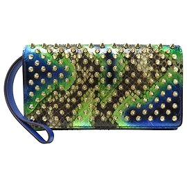 NEUN TASCHENBEUTEL GELDBEUTEL CHRISTIAN LOUBOUTIN MACARON 1165147 PYTHONLEDER Mehrfarben