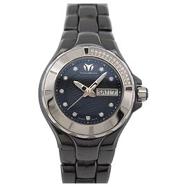 TECHNOMARINE CRUISE 110027C QUARTZ 36 MM CERAMIC DIAMONDS WATCH Black