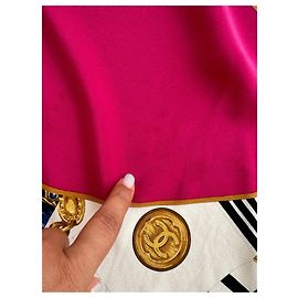 Chanel Silk Stole Pink Pink