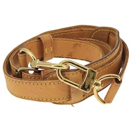 Louis Vuitton-LOUIS VUITTON Adjustable Shoulder Strap Leather 35.4""-43.3"" Beige Auth 100134-Beige
