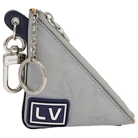 Louis Vuitton-LOUIS VUITTON Monogram satellite Porte Cles Charm Silver MP2217 LV Auth 100165-Silvery