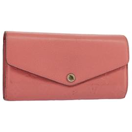 Louis Vuitton-LOUIS VUITTON Empreinte Portefeiulle Sarah Long Wallet Pink M61801 Auth am7135-Pink