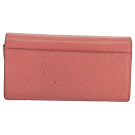 Louis Vuitton-LOUIS VUITTON Empreinte Portefeiulle Sarah Long Wallet Pink M61801 Auth am7135-Pink