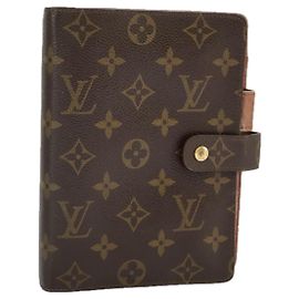 LOUIS VUITTON Monogram Agenda MM Day Planner Cover R20105 LV Auth 98541 Monogram