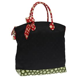 Louis Vuitton-LOUIS VUITTON Vernis Dot Infinity Lockit MM Hand Bag M40681 LV Auth 98310-Black,Red