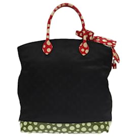 Louis Vuitton-LOUIS VUITTON Vernis Dot Infinity Lockit MM Hand Bag M40681 LV Auth 98310-Black,Red