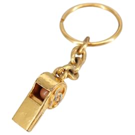 Chanel-CHANEL Whistle Charm metal Gold CC Auth 97759-Golden