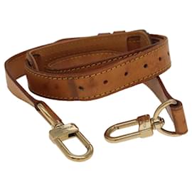 Louis Vuitton-LOUIS VUITTON Adjustable Shoulder Strap Leather 35.8""-42.9"" Beige Auth 98613-Beige