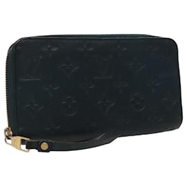 Louis Vuitton-LOUIS VUITTON Empreinte Portefeuille Wallet Ron Wallet Navy M93435 Auth hk1849-Navy blue