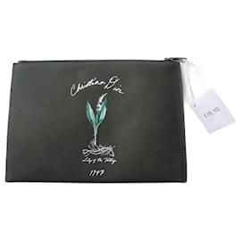 Christian Dior-CHRISTIAN DIOR new black clutch with tag-Black