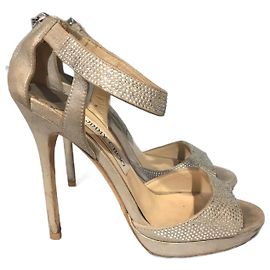 JIMMY CHOO Sandals T.EU 36 Cloth Beige