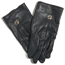 Gucci-GUCCI Gloves T.International M Leather-Black