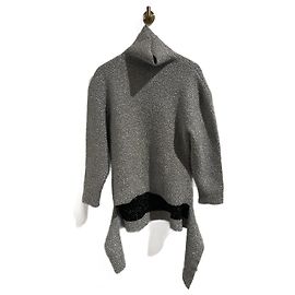 BALENCIAGA Strick T.International XS Viskose Silber