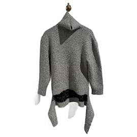 Balenciaga-BALENCIAGA Knitwear T.International XS Viscose-Silvery