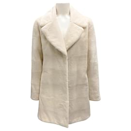 Autre Marque-Michael Kors Collection Ivory Sheared Mink Fur Coat-Cream