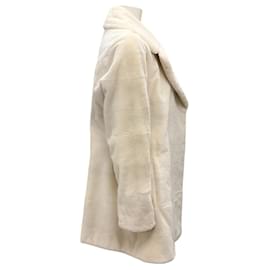 Autre Marque-Michael Kors Collection Ivory Sheared Mink Fur Coat-Cream
