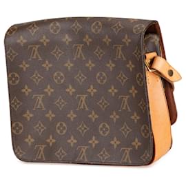 Louis Vuitton-Brown Louis Vuitton Monogram Cartouchiere GM Crossbody Bag-Brown