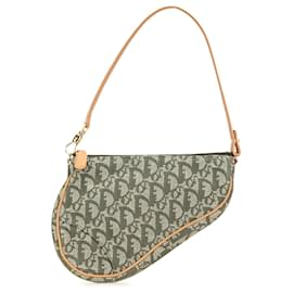 Dior-Green Dior Mini Oblique Saddle Pochette Shoulder Bag-Green