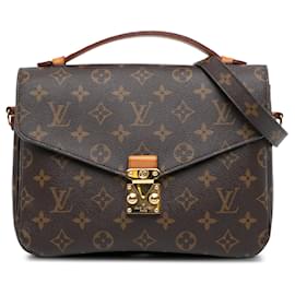 Louis Vuitton-Brown Louis Vuitton Monogram Pochette Metis Satchel-Brown