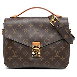 Louis Vuitton-Brown Louis Vuitton Monogram Pochette Metis Satchel-Brown
