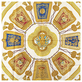 Hermès-HERMES Scarves T.  Silk-White
