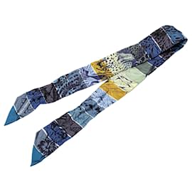 Hermès-HERMES Scarves T.  Silk-Blue