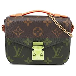 Louis Vuitton-Brown Louis Vuitton Monogram Micro Metis Satchel-Brown