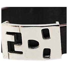 Fendi-Brown Fendi Leather Bracelet-Brown