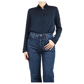 The row Camicia in seta blu navy - taglia UK 8 Blu
