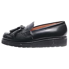 Autre Marque-Black leather tassel loafers - size EU 40-Black