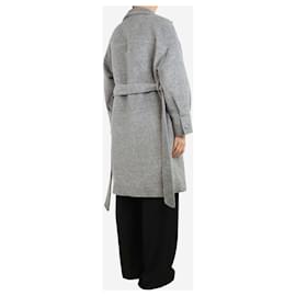 Autre Marque-Grey belted alpaca coat - size S-Grey