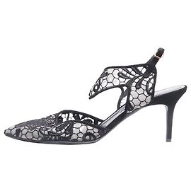 Nicholas Kirkwood Black lace pointed-toe pumps - size EU 39 Black
