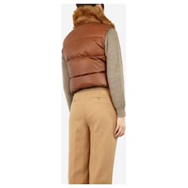 Ralph Lauren-Brown lambskin gilet - size M-Brown